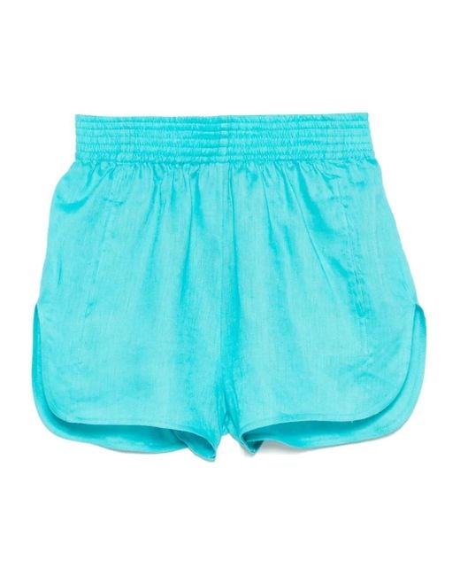 Ermanno Scervino Blue Elasticated-Waist Shorts