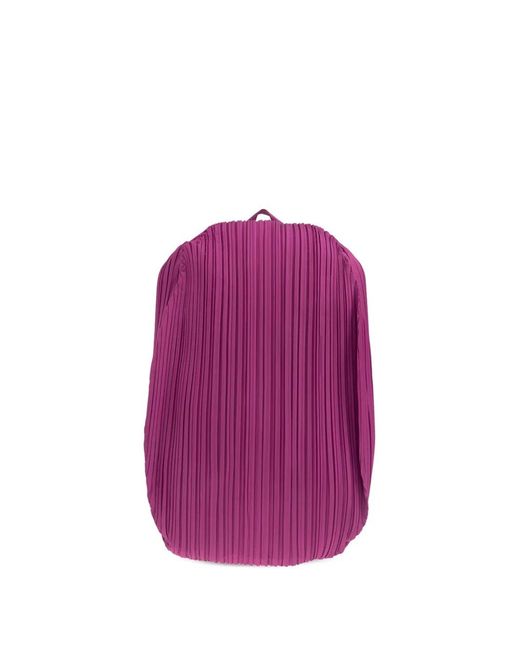 ISSEY MIYAKE プリーツプリーズ パープル ピンク Pleats Please Issey Miyake プリーツ オーバル バックパック パープル