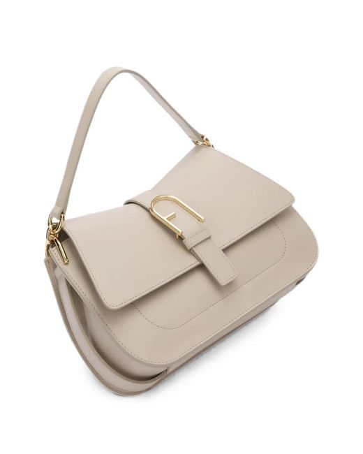 Furla Natural Medium Flow Buckled Tote Bag