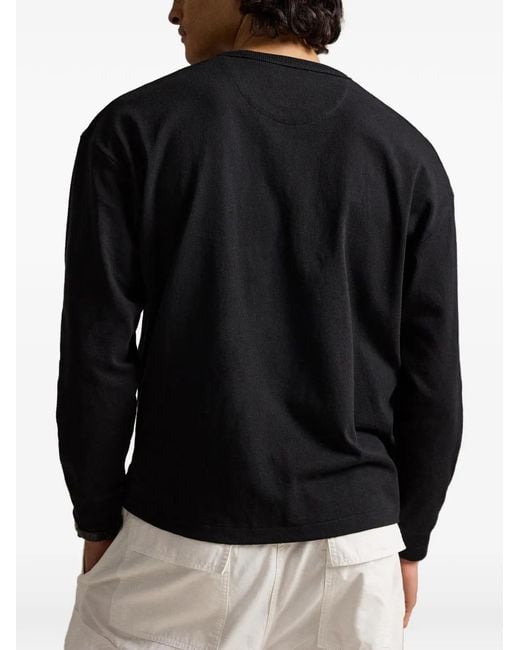 Polo Ralph Lauren Black Embroidered Pony Sweatshirt for men