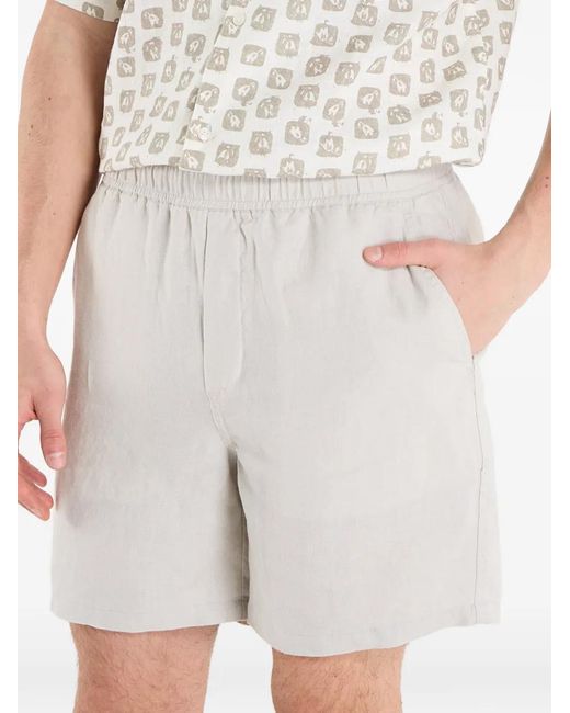 Samsøe & Samsøe White Elasticated-Waistband Shorts for men