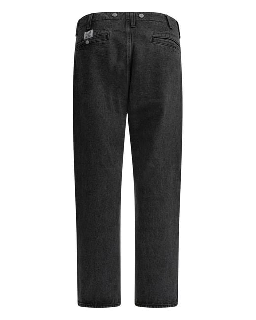Needles Black Button Patch Jeans for men