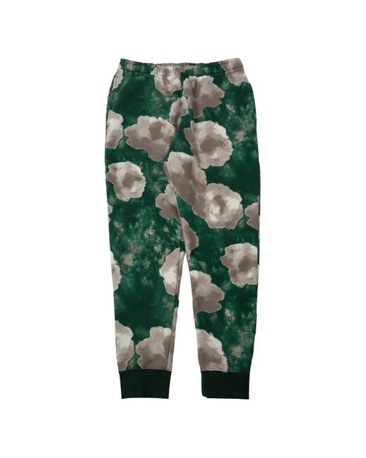 Nike Green Floral-Print Club Track Pants for men