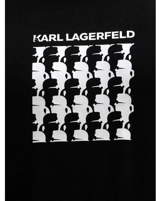 Karl Lagerfeld Black Logo-Printed T-Shirt for men