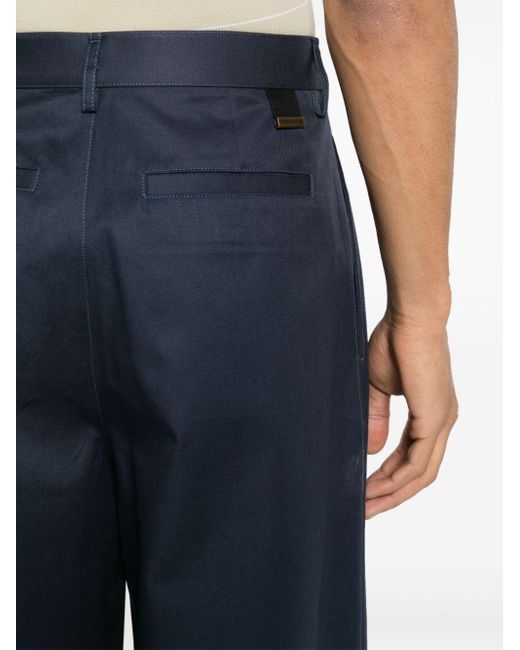 DARKPARK Blue Daniel Wide-leg Cotton Trousers for men