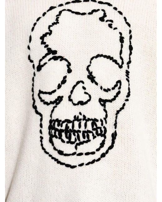 Pull Effet Usé À Tête De Mort Brodée Zadig & Voltaire pour homme en coloris White