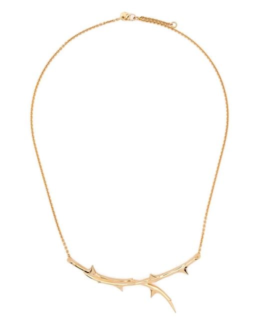 Shaun Leane White Rose Thorn Horizontal Necklace