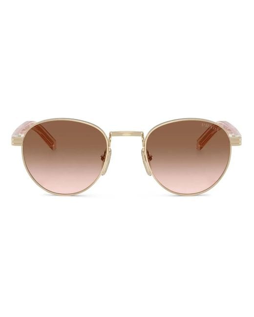 Prada Brown Round-Frame Sunglasses