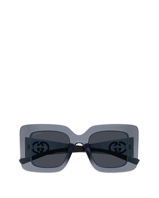 Gucci レディース ブルー スクエアフレーム サングラス【公式通販】