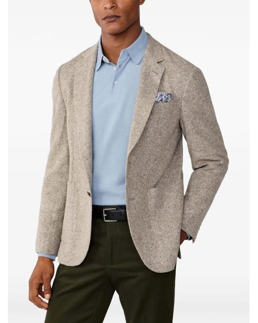 Hackett Natural Single-Breasted Blazer for men