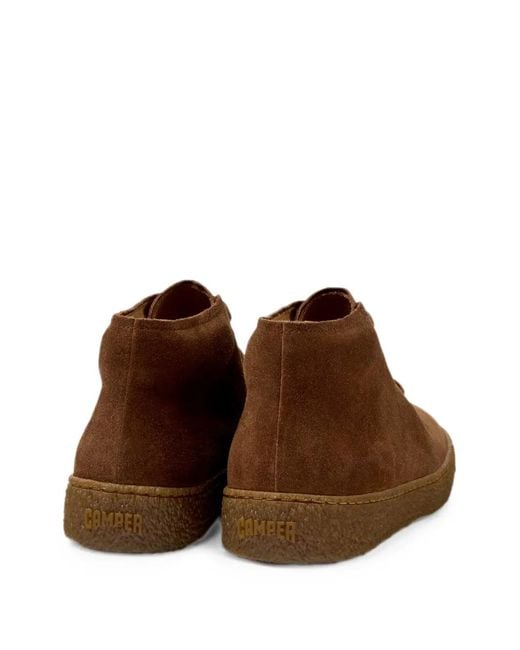 Camper Brown Peu Terreno Suede Boots for men