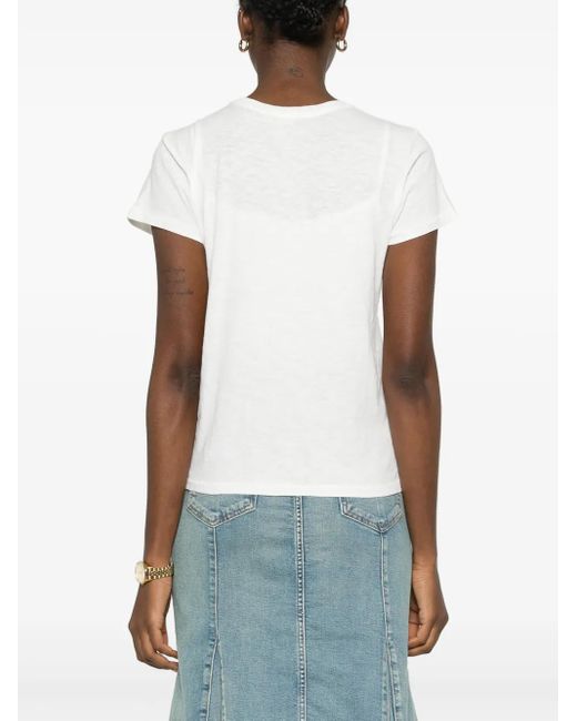 Polo Ralph Lauren White Logo-Embroidered Cotton T-Shirt