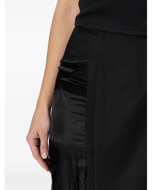 Vetements Black Asymmetric Drape-Panel Skirt