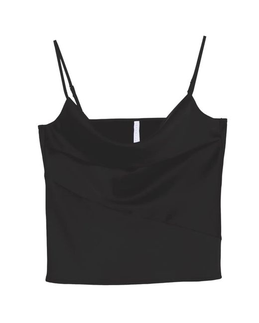Imperial Black Cowl-Neck Top