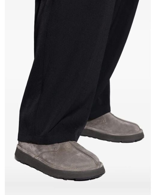 Giorgio Armani Gray Chukka Lace-Up Boots for men