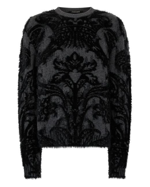 メンズ Roberto Cavalli ウール プルオーバー Black