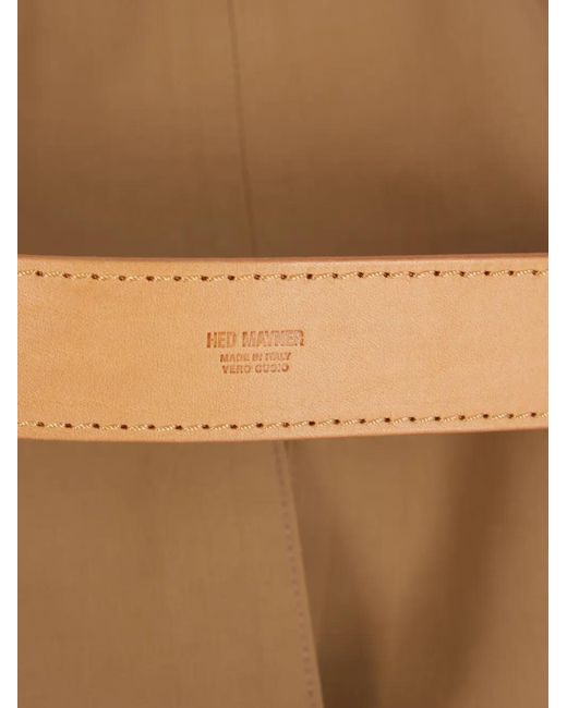 Hed Mayner Natural Buttoned Belted Coat for men