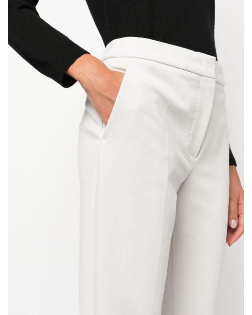 Pantalones ajustados con pinzas Max Mara de color White