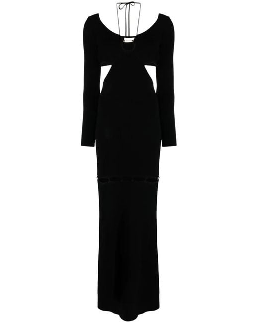 Nanushka Black Varda Ribbed Convertible Dress