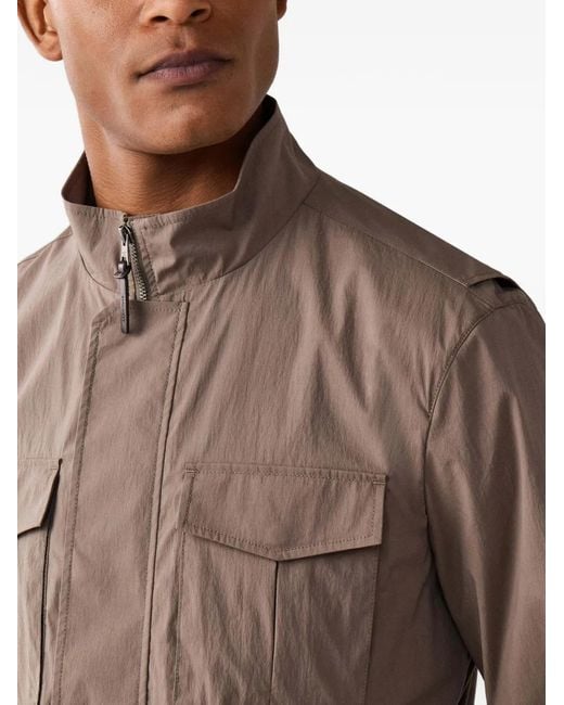 Hackett Brown Veste Militaire À Patch Velospeed for men