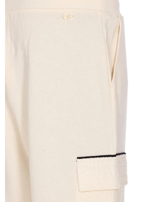Liu Jo Natural Cargo-Pocket Trousers