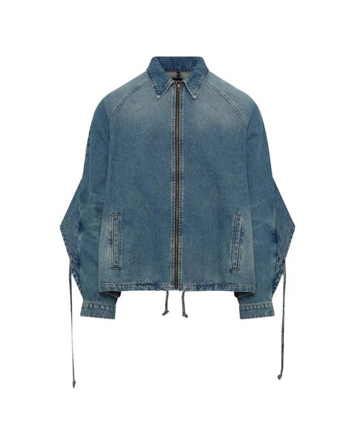 Egonlab Blue Zip-Up Denim Jacket for men