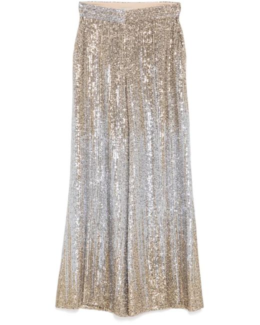 Elie Saab Metallic Gradient-Sequinned Trousers