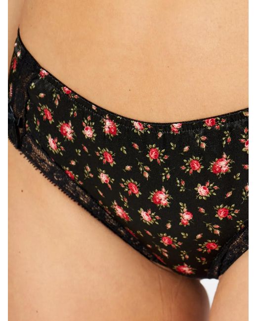 Dolce & Gabbana Black Floral Lace Briefs