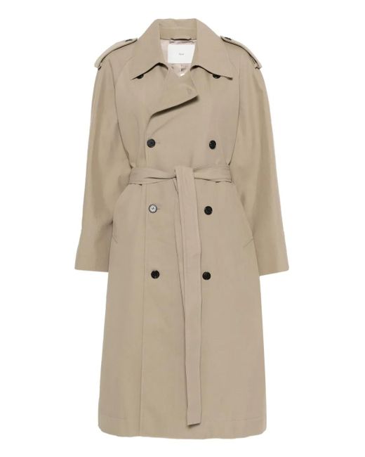 DUNST Natural Double-Breasted Trench Coat