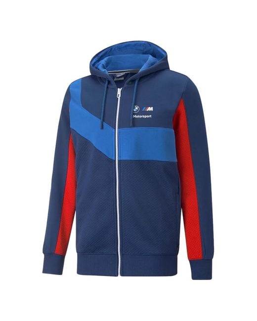 PUMA Blue X Bmw Motorsport Zip-Up Hoodie for men