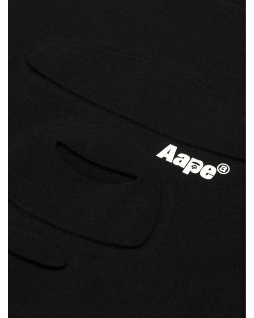 Aape By A Bathing Ape Black Logo T-Shirt for men