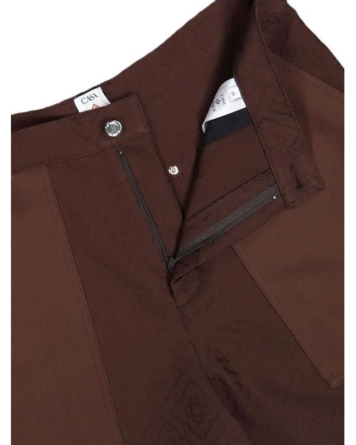 Casablanca Brown Monogram Cargo Shorts For for men