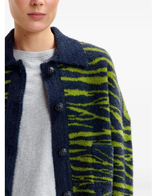 Essentiel Antwerp Green Zweifarbiger Cardigan