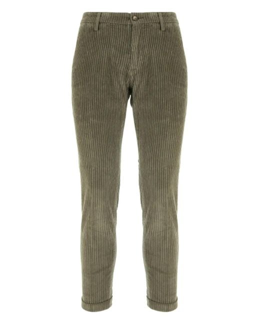 Re-hash Green Corduroy Cotton-Blend Trousers for men