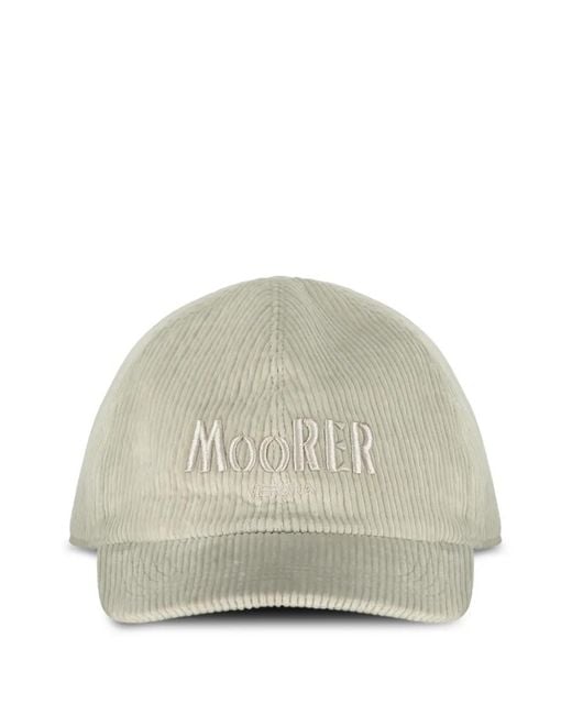Moorer White Corduroy Cap for men