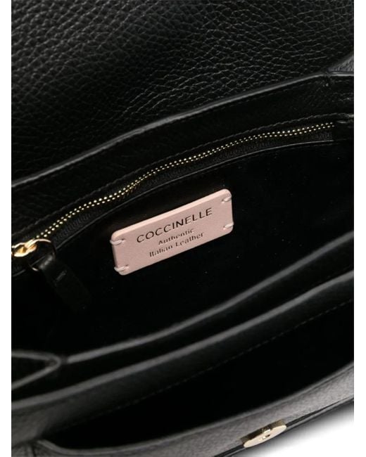 Coccinelle C-me レザーショルダーバッグ S Black