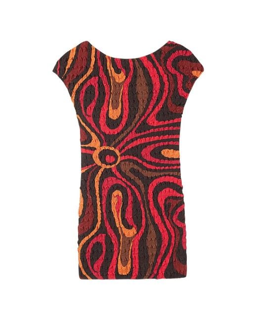 Emilio Pucci Red Crinkled Mini Dress