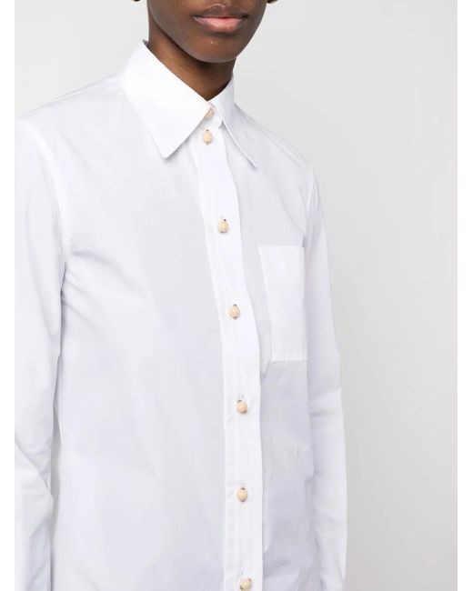 Lanvin White Chemise Manches Longues