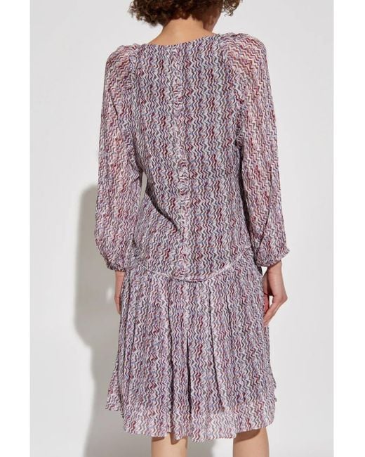 IRO Purple Ruline Short Dress