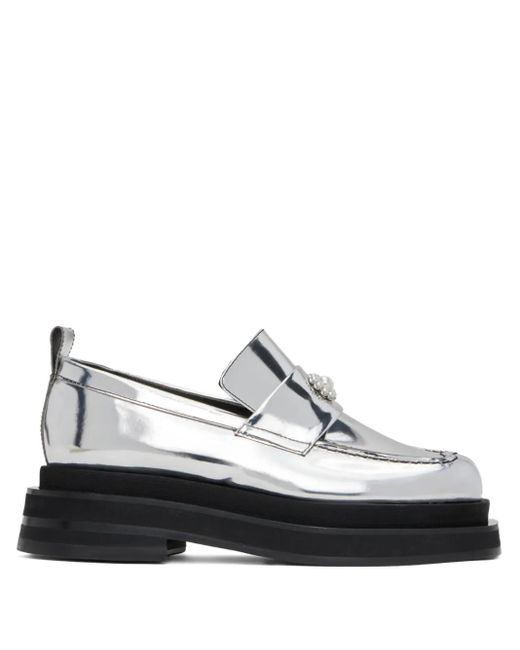 Simone Rocha White Heart-Toe Platform Loafers for men