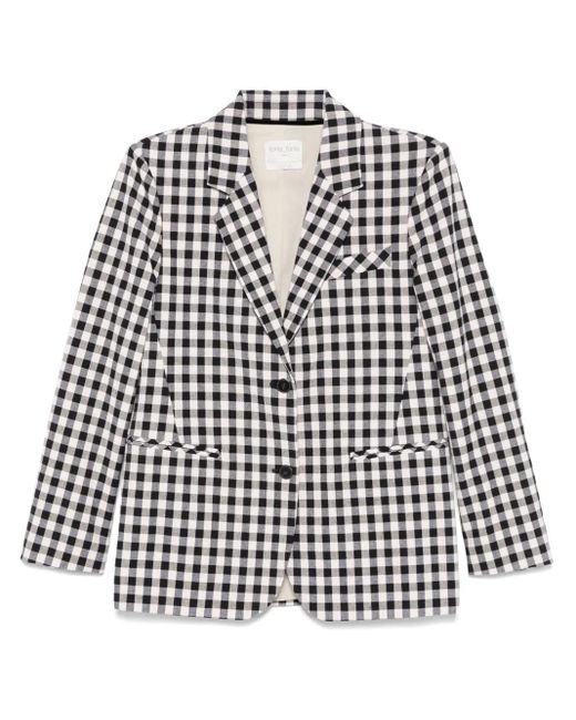 Forte Forte White Gingham-Check Blazer