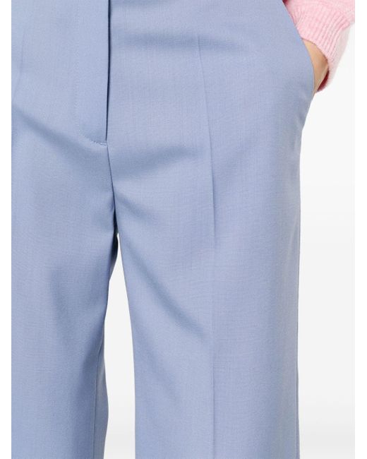 PS by Paul Smith Blue High-rise Wool Palazzo Trousers