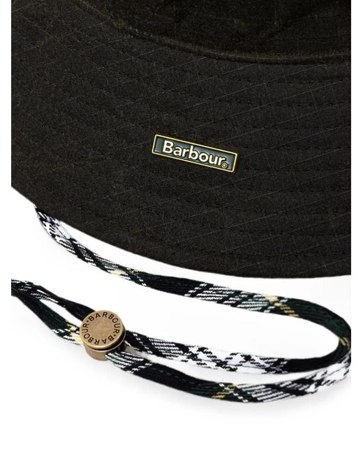 Barbour Black Spectator 6 Bucket Hat for men
