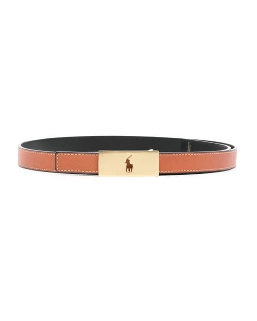 Polo Ralph Lauren White Logo Buckle Belt