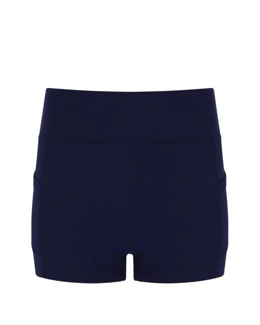 Fila Blue Contrast-Trim Racerback Inner-Shorts Performance Mini Dress