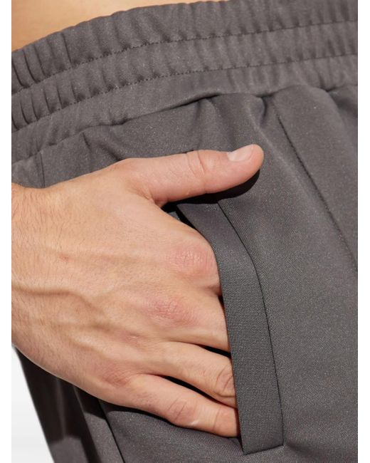 Palm Angels Gray Logo Shorts for men