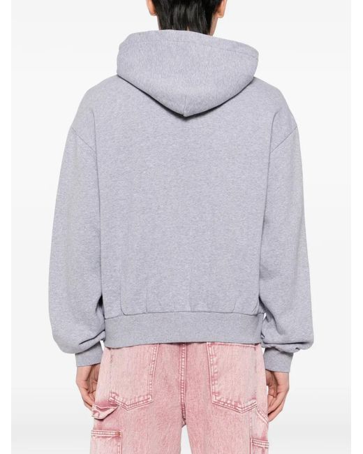 Melt Gray Printed Hoodie for men