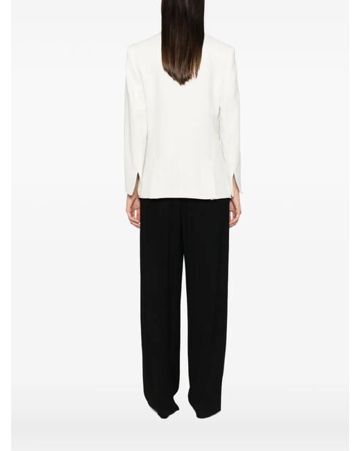 Giorgio Armani White Shawl-Lapel Single-Breasted Blazer
