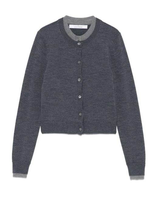 ROKH Blue Double-Layered Button Cardigan