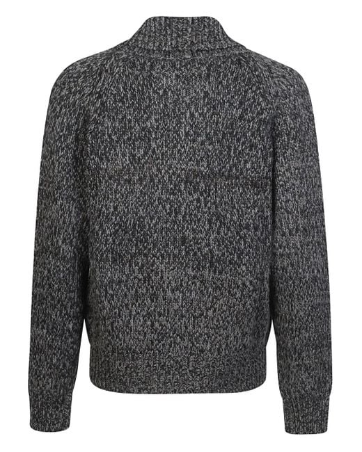 Altea Gray Wool Double-Breasted Cardigan for men